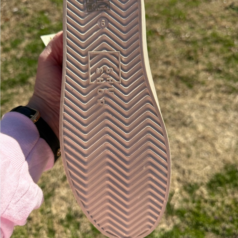SHUSHOP Metallic Pink and Cream Women's Sneakers - Picture 5 of 5